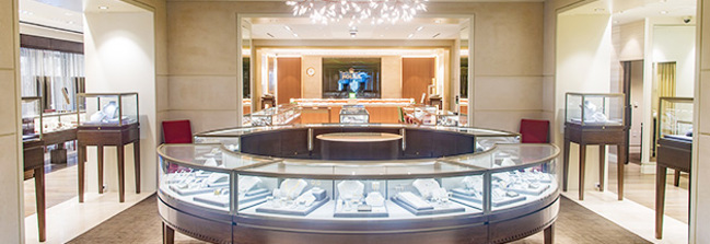 Jewelry display in fancy store image